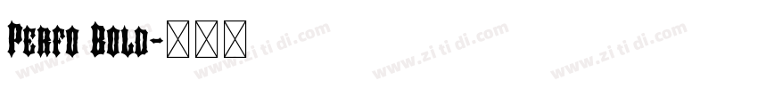 Perfo Bold字体转换